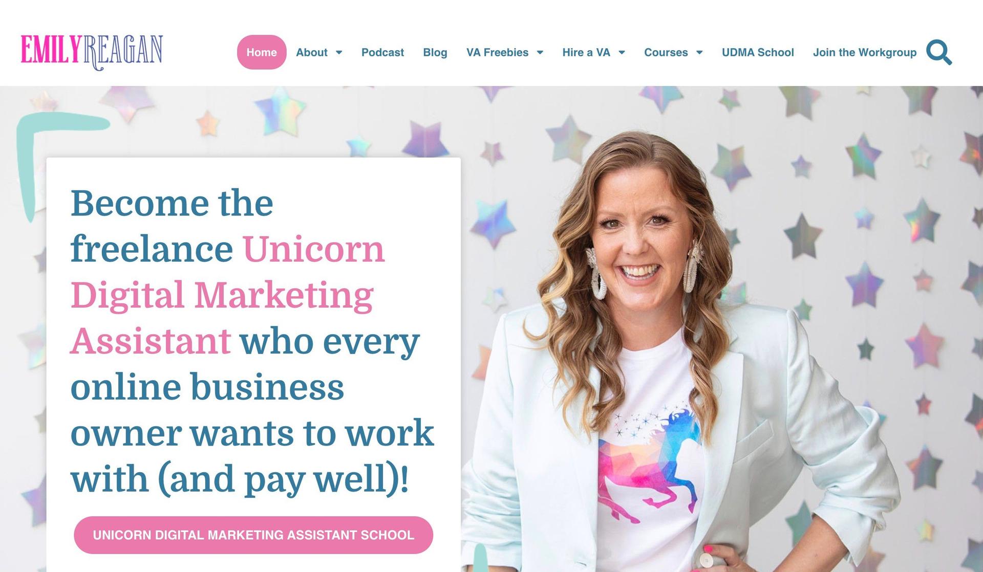 Emily Reagan PR-virtual assistant websites