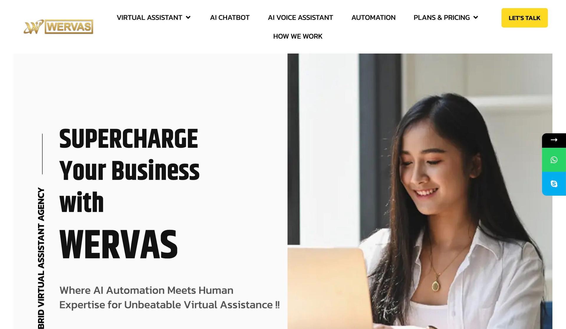 Wervas-virtual assistant websites