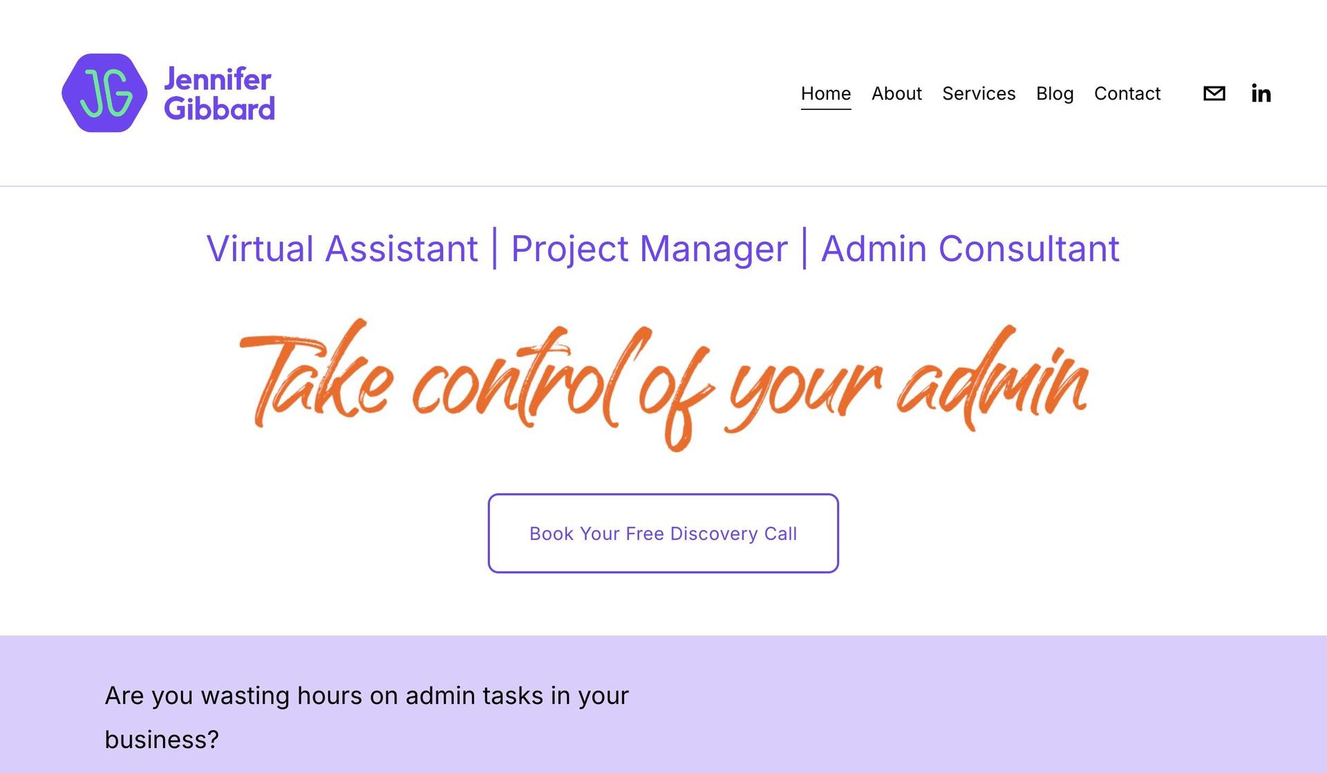 Jennifer Gibbard-virtual assistant websites